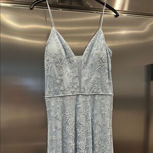 Elegant Light Blue Lace Formal Dress NEW!